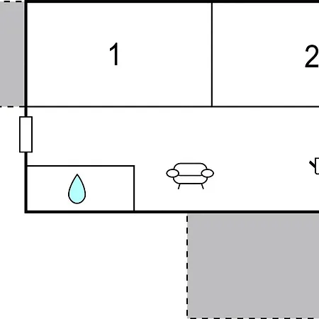 2 Bedroom Awesome In Prázdninový dům *